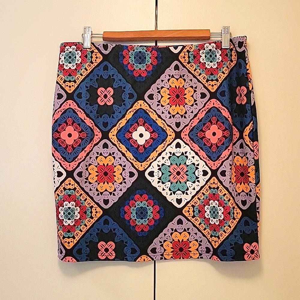Shein colorful mini skirt sz 1xl